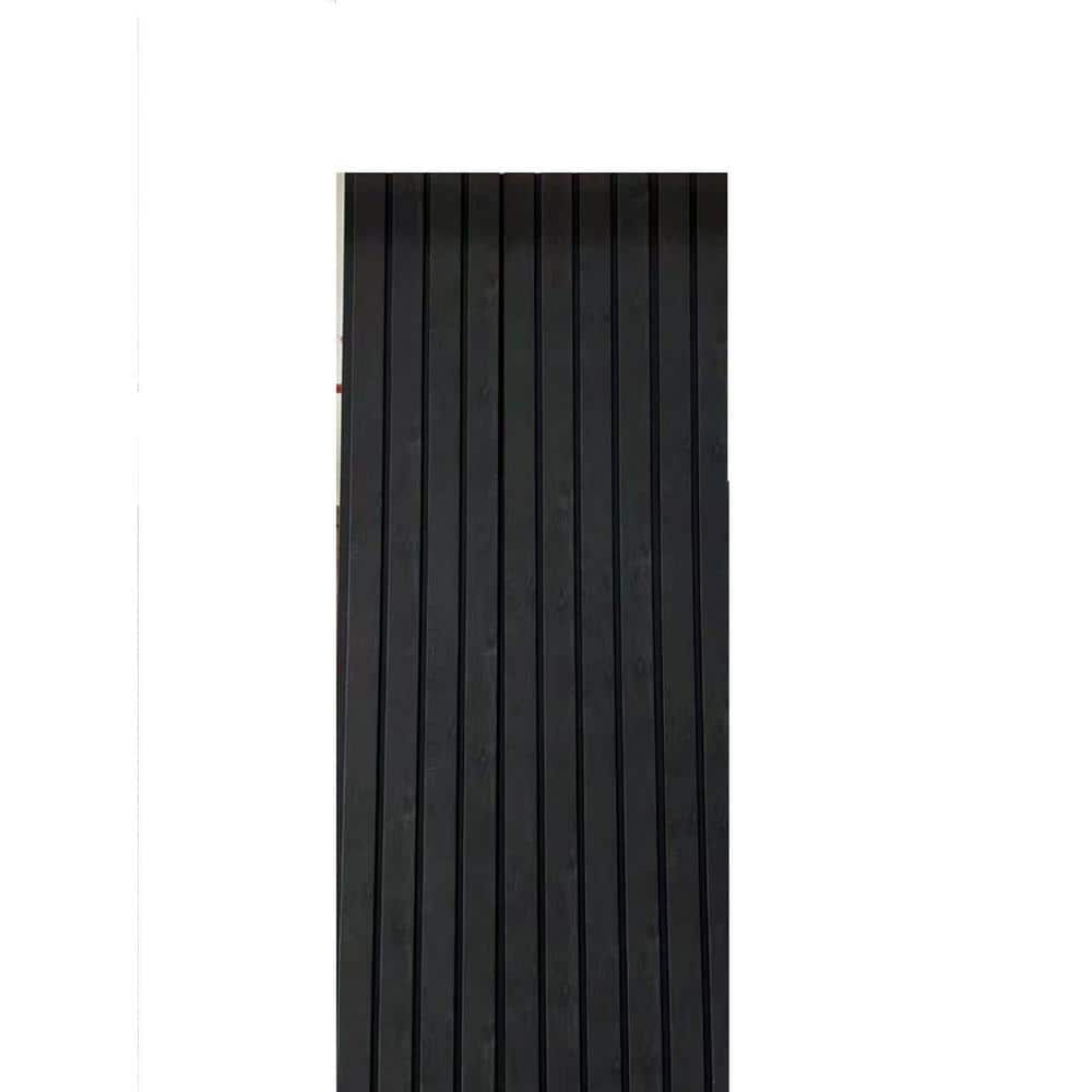 Ejoy 94.5 in. x 4.8 in. x 0.5 in. Acoustic Vinyl Wall Cladding Siding Board in Charcoal Grey Color (Set of 6-Piece) -  VWC_S045
