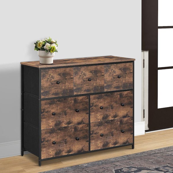 Buy Crestlive Products 7-Drawers Storage Drawers with Easy Pull Fabric Bins  in Brown at the best price of 99