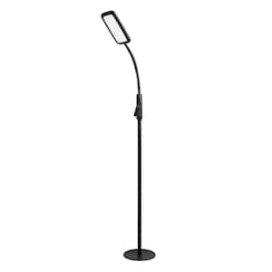 68.5 in. Black LED Convertible Floor and Table Lamp with Dimmer Switch and Sleep Timer