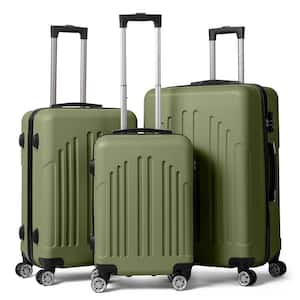 Nested Hardside Luggage Set in Green, 3 Piece - TSA Compliant