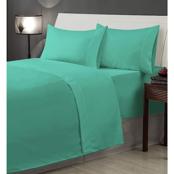 Harper Lane Monroe 2-Piece Microfiber Aqua Pillowcase Pair