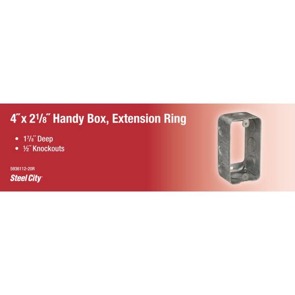 Steel City 1-Gang Utility Box Silver 5936112-20R - The Home Depot