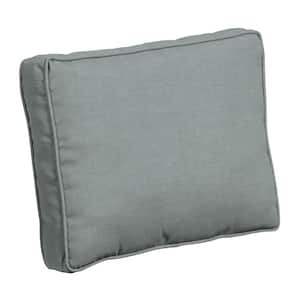 Plush PolyFill 19 in. x 24 in. Stone Grey Leala Outdoor Rectangle Outdoor Lumbar Pillow