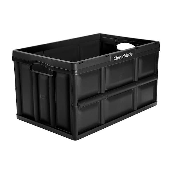 Graciadeco 75 Quarts Extra Large Decorative Storage Bins with Lids, 1 Pack  Black Collapsible Storage Bins with Lids, Stackable Storage Bins Decorative