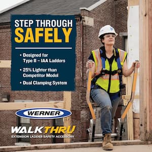 Walk Thru Ladder Extension Safety Accessory for Type II, I, IA, IAA Ladders