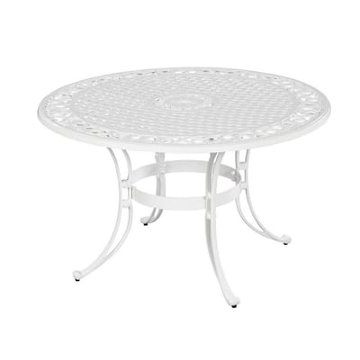 Homestyles Sanibel White 48 In Round, White Patio Dining Table