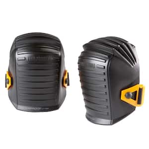 Waterproof Black Knee Pads with flexible accordion construction