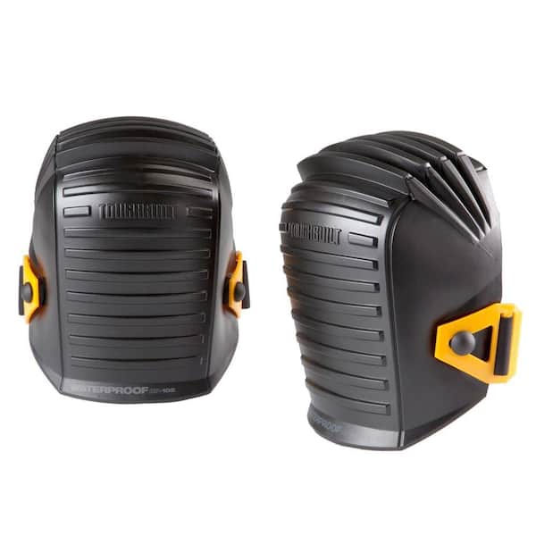 TOUGHBUILT Waterproof Black Knee Pads with flexible accordion construction