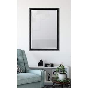 Medium Rectangle Black Beveled Glass Contemporary Mirror (40 in. H x 28 in. W)