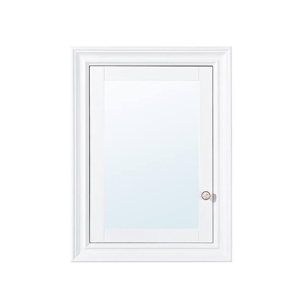 24 in. W x 32 in. H Rectangular Recessed Solid Wood Medicine Cabinet with Mirror, Left Hinge