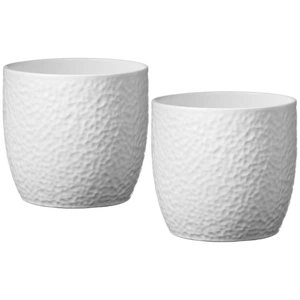 6.3 in. (16 cm) Ceramic Boston Matte White (2-Pack)