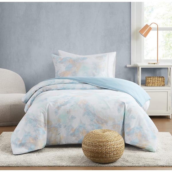 Truly Soft Hannah Watercolor King 3 Piece Mulitcolored Microfiber Comforter Set