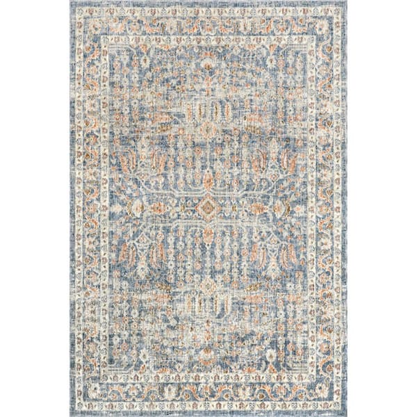 nuLOOM Rosalind Traditional Persian Gray 6 ft. 7 in. x 9 ft. Area Rug