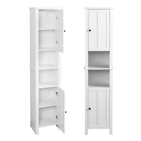 Cesicia 15.8 in. W x 11.8 in. D x 67 in. H White Bathroom Linen Cabinet