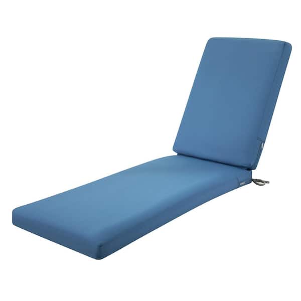 Classic Accessories Ravenna Empire Blue 72 In L X 21 W 3 Thick Outdoor Chaise Lounge Cushion 62 001 Emblue Ec The Home Depot - Classic Accessories Patio Furniture Cushions