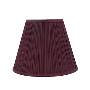 13 in. x 10 in. Burgundy Pleated Empire Lamp Shade