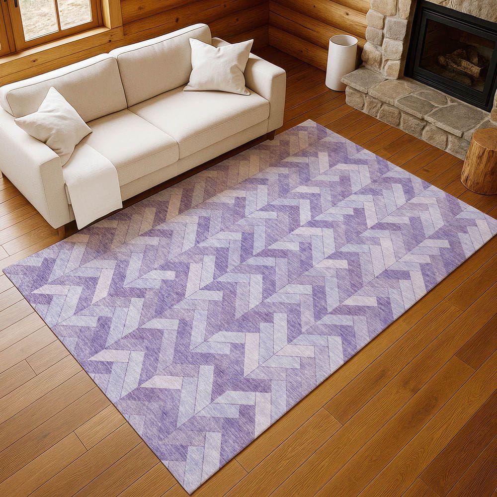Chantille Machine Washable Indoor/Outdoor Abstract ACN2297 Plum 3 ft. x 5 ft. Area Rug price history on PriceWatchPro