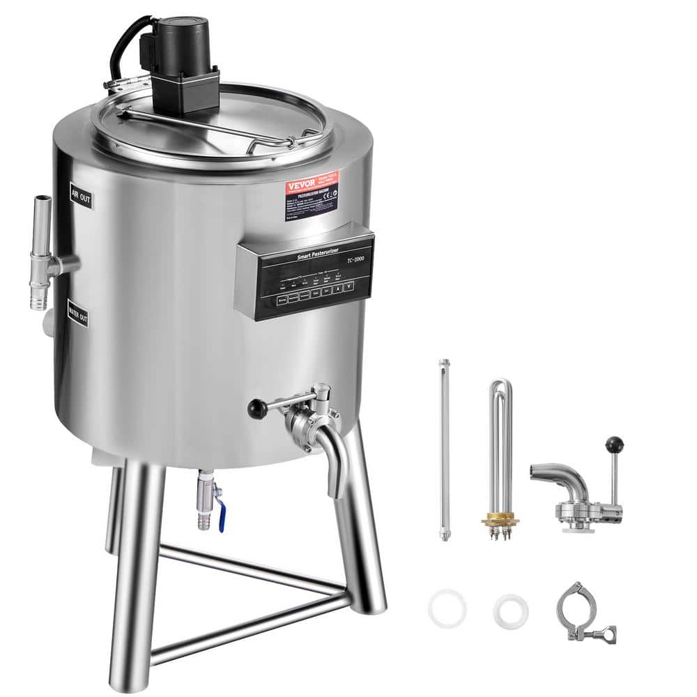 Milk Pasteurizer 30 L, Commercial Milk Pasteurization Machine, Food Grade 304 Stainless Steel