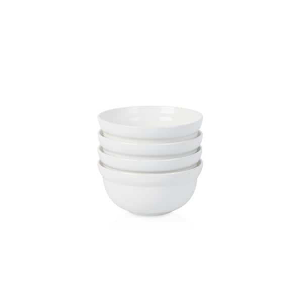 Virtuo 25.5 fl oz. White Porcelain Cereal Bowls (Set of 4)