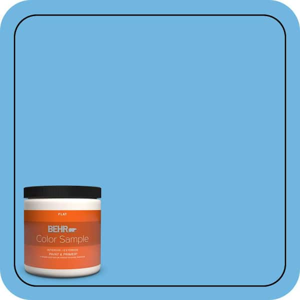 BEHR PREMIUM PLUS 8 oz. #P500-4 Life Force Flat Interior/Exterior Paint & Primer Color Sample