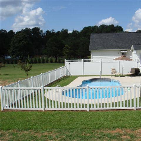 Weatherables 48 in. H x 124 ft. L Captiva White Vinyl Complete Vinyl Pool Fence Project Pack