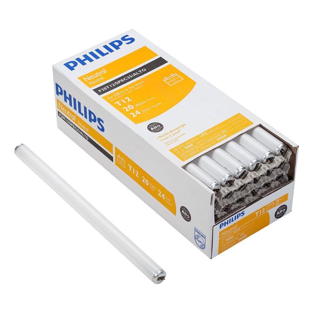 UPC 046677386931 product image for Philips 20-Watt 2 ft. Linear T12 Fluorescent Tube Light Bulb Soft White (3000K) | upcitemdb.com