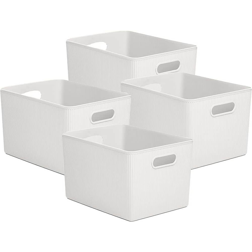 DormCo Tusk Jumbo Storage with Clear View (4-Pack) White, Size: 23.5