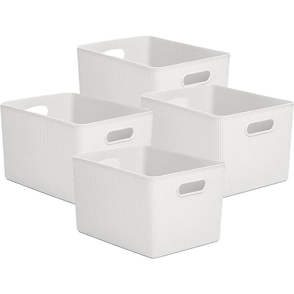 Superio 23 Qt. Storage Bin White with Matching Lid