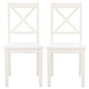 Silio White Cross Back Dining Chair (Set of 2)