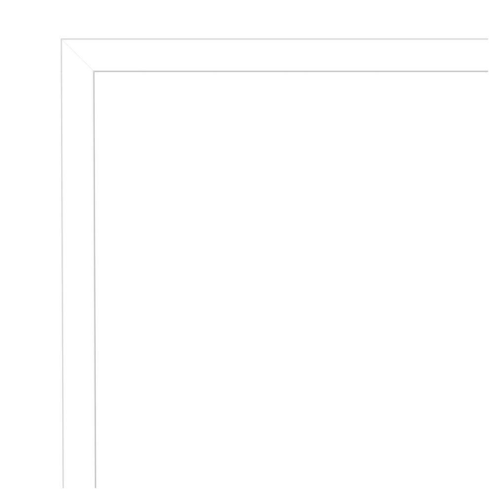 Svelte White 21x21 Inch Modern Wood Bathroom Vanity Mirror