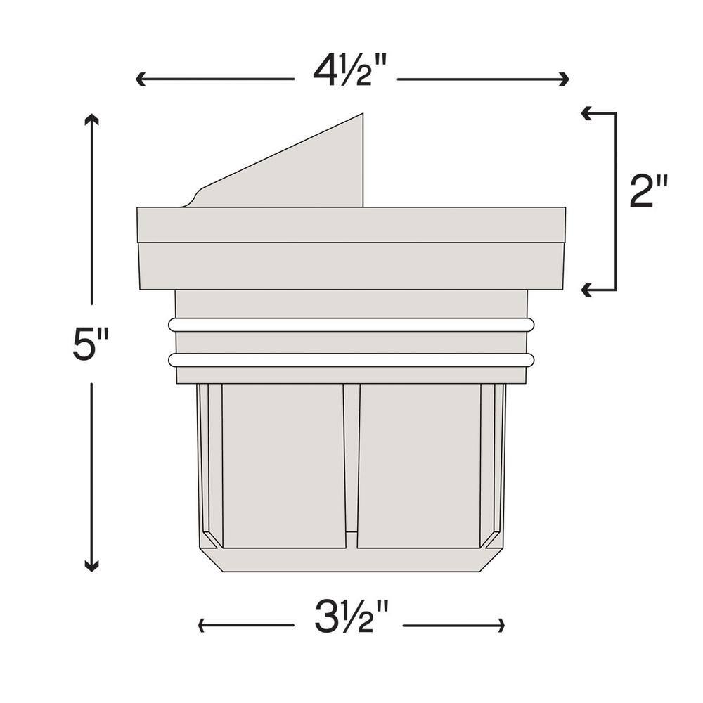 Bronze Low Voltage LED Shielded Well Light with Clear Lens