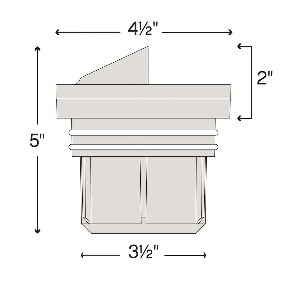 Bronze Low Voltage LED Shielded Well Light with Clear Lens