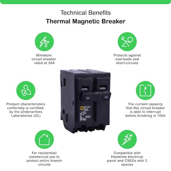 Homeline 35-Amp 2-Pole Circuit Breaker (HOM235CP)