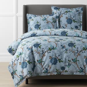 The Company Store Company Cotton Remi Ditsy Floral Green King Cotton  Percale Comforter 51080E-K-GREEN - The Home Depot