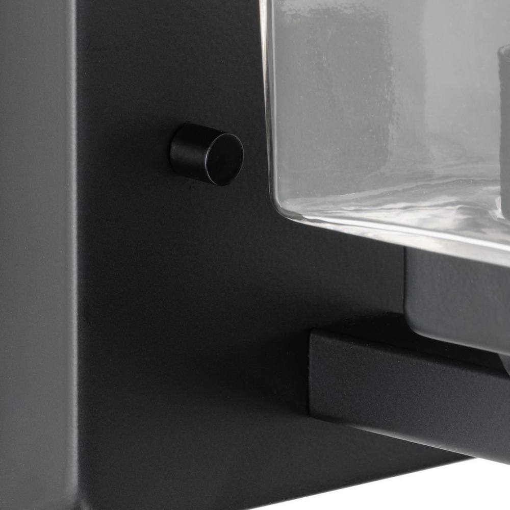 Gilmour Matte Black 7" Wall Sconce with Clear Glass Shade