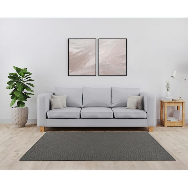 mineoLANGEラング Garland Rug Brentwood Jasmine 12 ft. x 12 ft. Cinder Gray