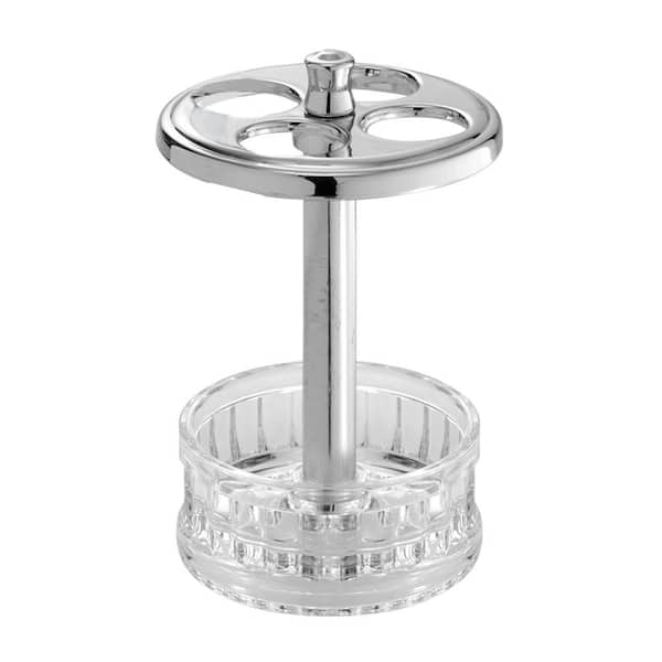interDesign Alston Toothbrush Stand Clear/Chrome