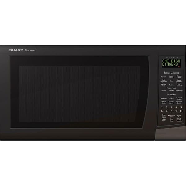 Sharp Carousel 2.0 cu. ft. Countertop Microwave in Black with Sensor Cooking-DISCONTINUED