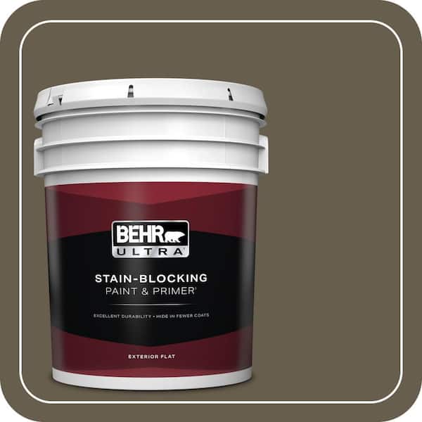 BEHR ULTRA 5 gal. #N320-7 Primitive Flat Exterior Paint & Primer