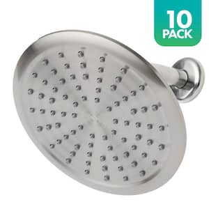 Rainfall Spa 1-Spray with 2 GPM 8 in. Wall Mount Adjustable Fixed Shower Head in Brushed Nickel, 10-Pack