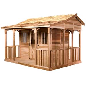 Cookhouse 13 ft. W x 11 ft. D Wood Shed with Porch (120 sq. ft.)