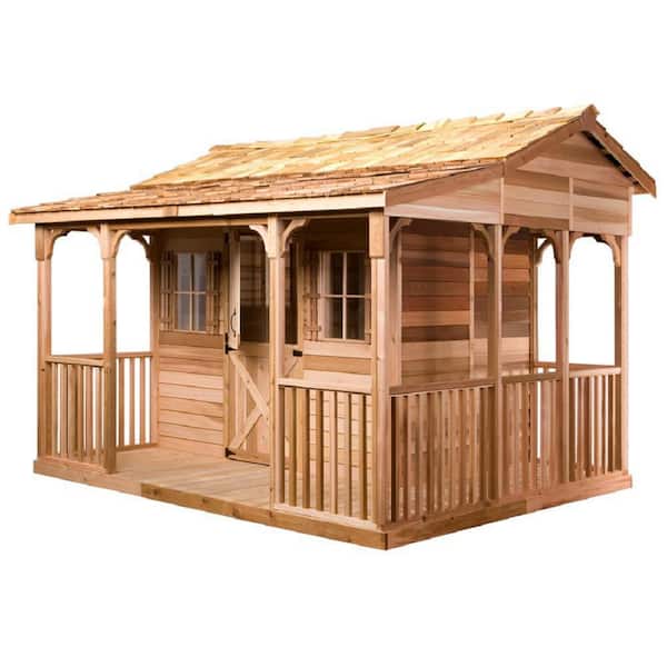 Cookhouse 17 ft. W x 15 ft. D Wood Shed with Porch (224 sq. ft.)