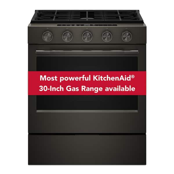 30 in. 5-Element Slide-In Gas Range in Black Ore with 2-in-1 Burner