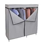 63 in. H x 60 in. W x 18 in. D Gray Steel Portable Closet with Double Doors and Cover