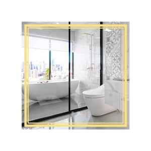 36 in. W x 36 in. H Rectangular Frameless LED Touch Control Wall Mount Bathroom Vanity Mirror, Anti-Fog