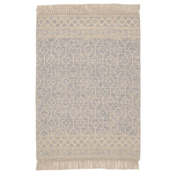 Home Decorators Collection Winchester Beige/Blue 5 ft. x 7 ft. Wool Area Rug
