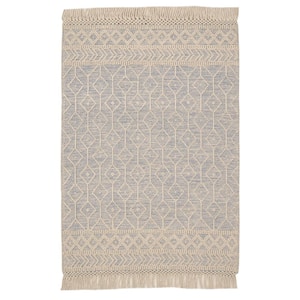 Winchester Beige/Blue 8 ft. x 10 ft. Wool Area Rug