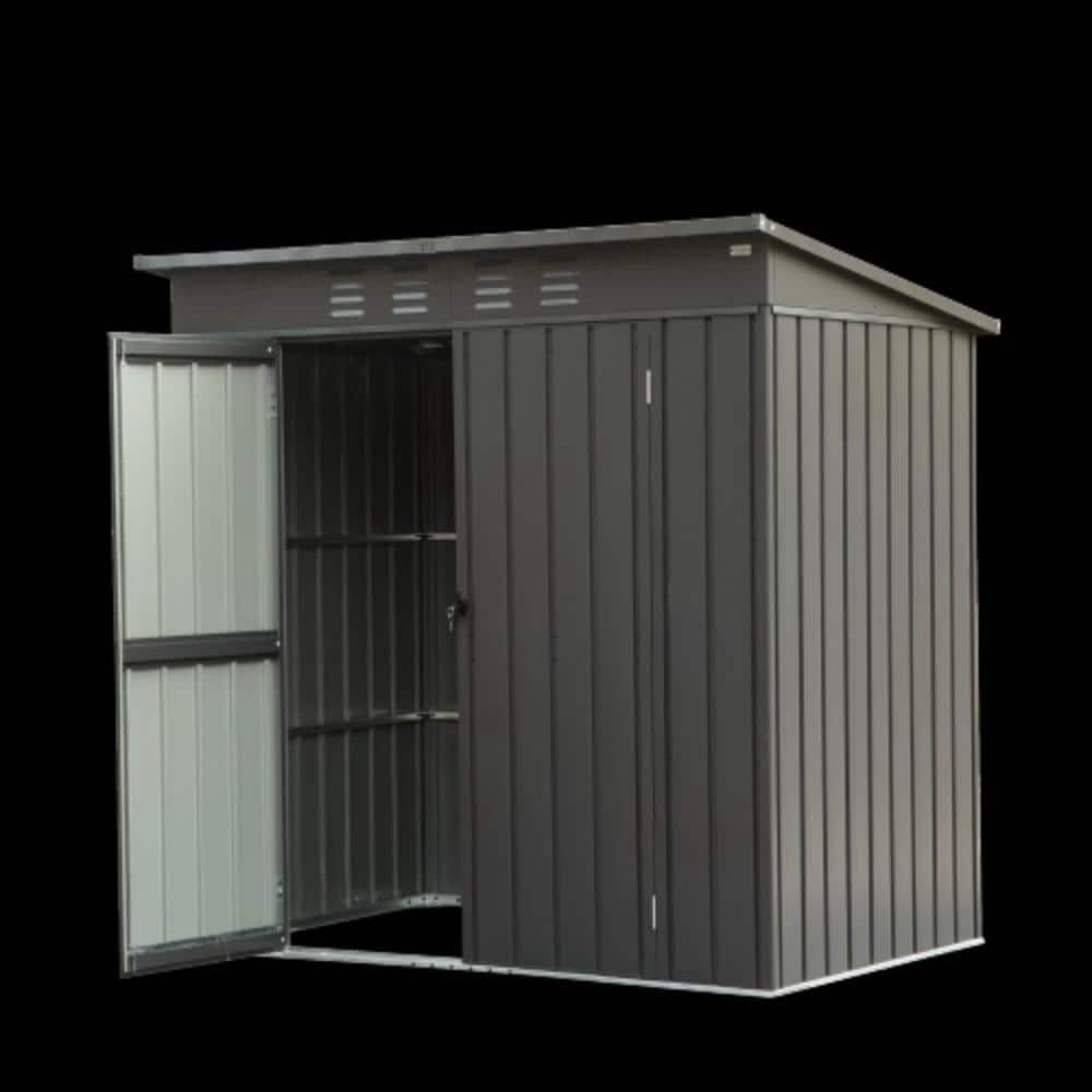 Averleigh 5 ft. x 3 ft. Galvanized Steel Garden Storage Shed with Lockable Double Doors Gray price history on PriceWatchPro