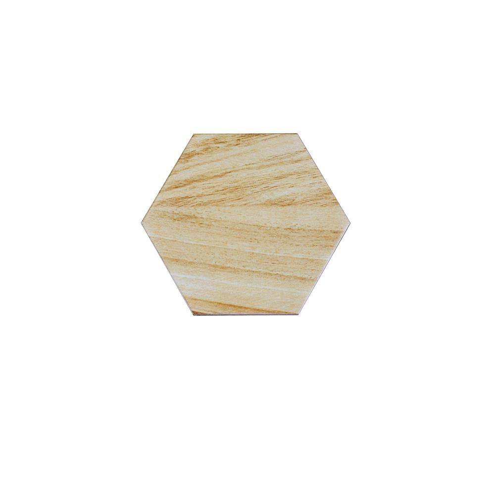 ABOLOS Artisan Fresh Pine Hexagon 8 in. x 8 in. Glazed Ceramic Wall and Floor Tile (7.7 Sq. ft./ Case), Fresh Pine/Glazed -  GHMARTHEX-FP