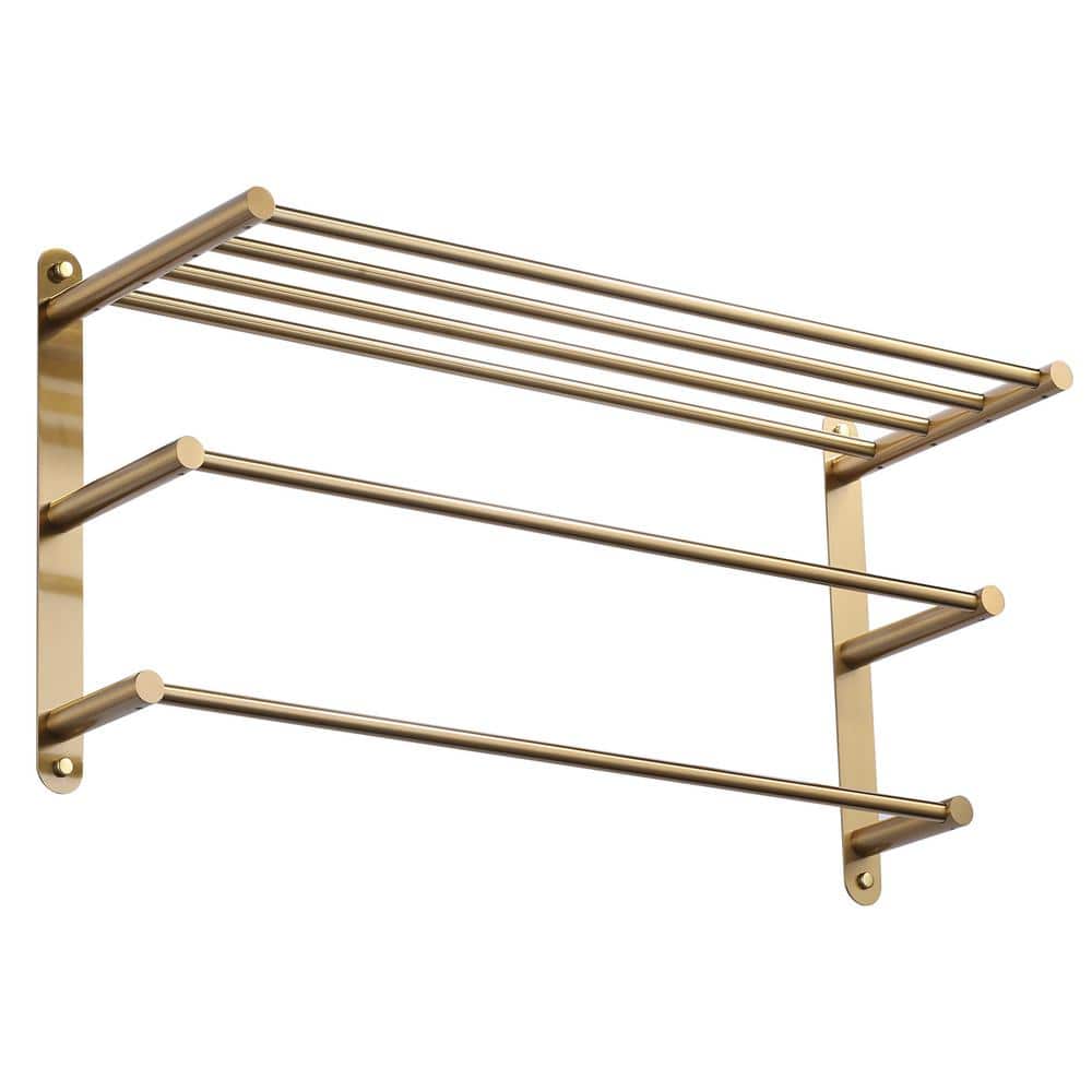 IVIGA 24 in. 3-Tier Tower Rack with Tower Bars for Bathroom Wall ...